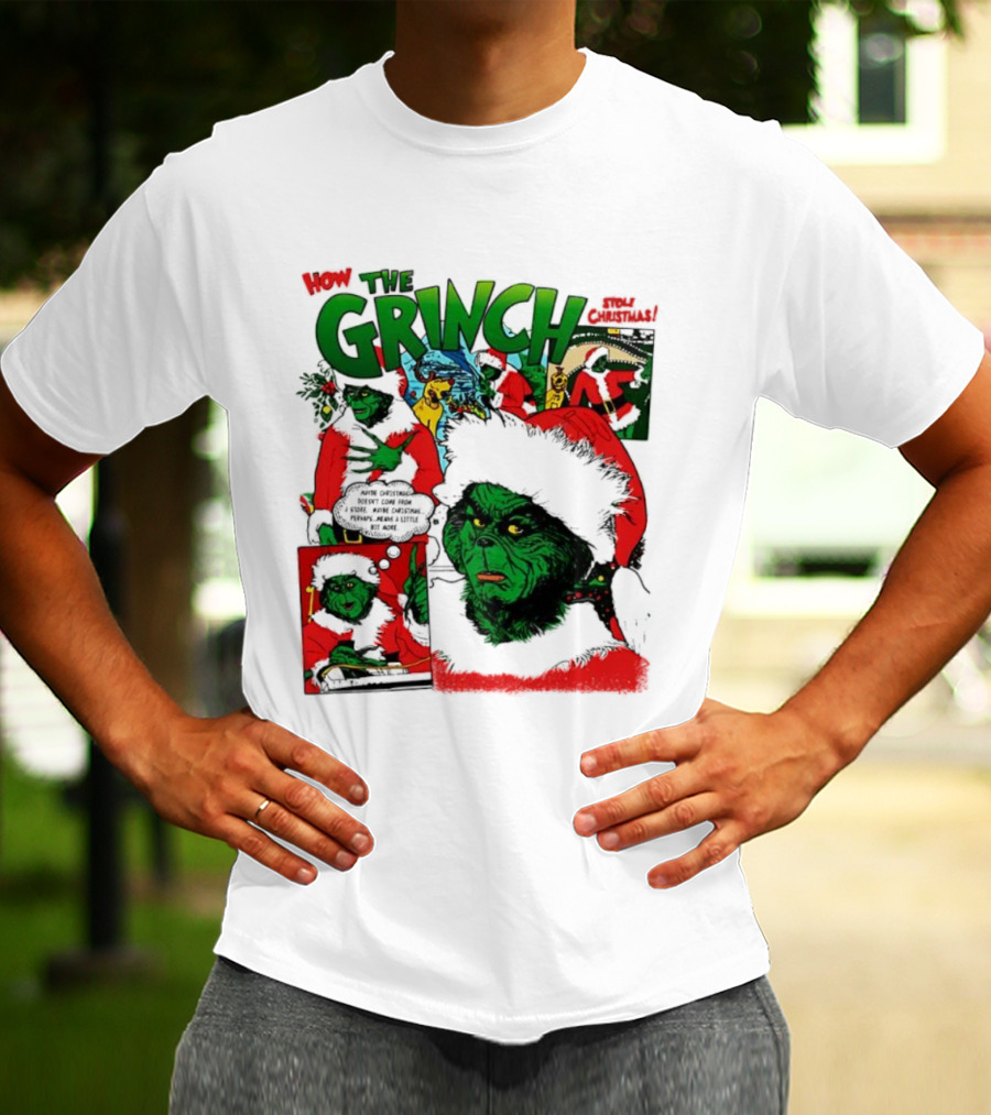 How The Grinch Stole Christmas Story Grinch Movie Scenes Holiday Style T-Shirt