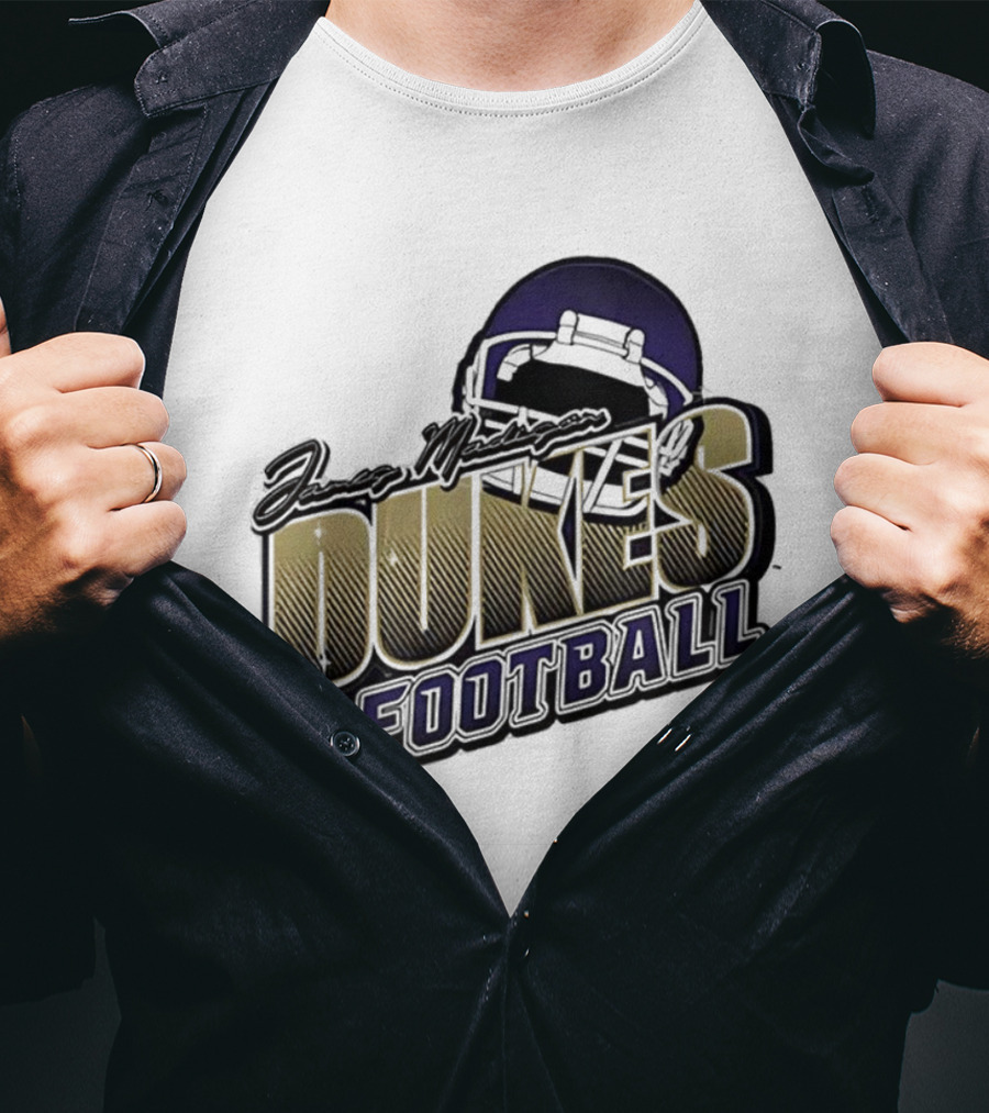 James Madison Dukes Football Helmet T-Shirt