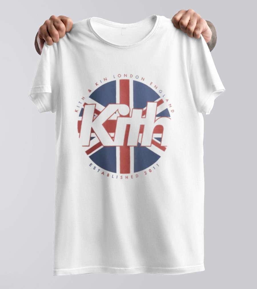 Kith And Kin London England Established 2011 Union Jack Shield T-Shirt