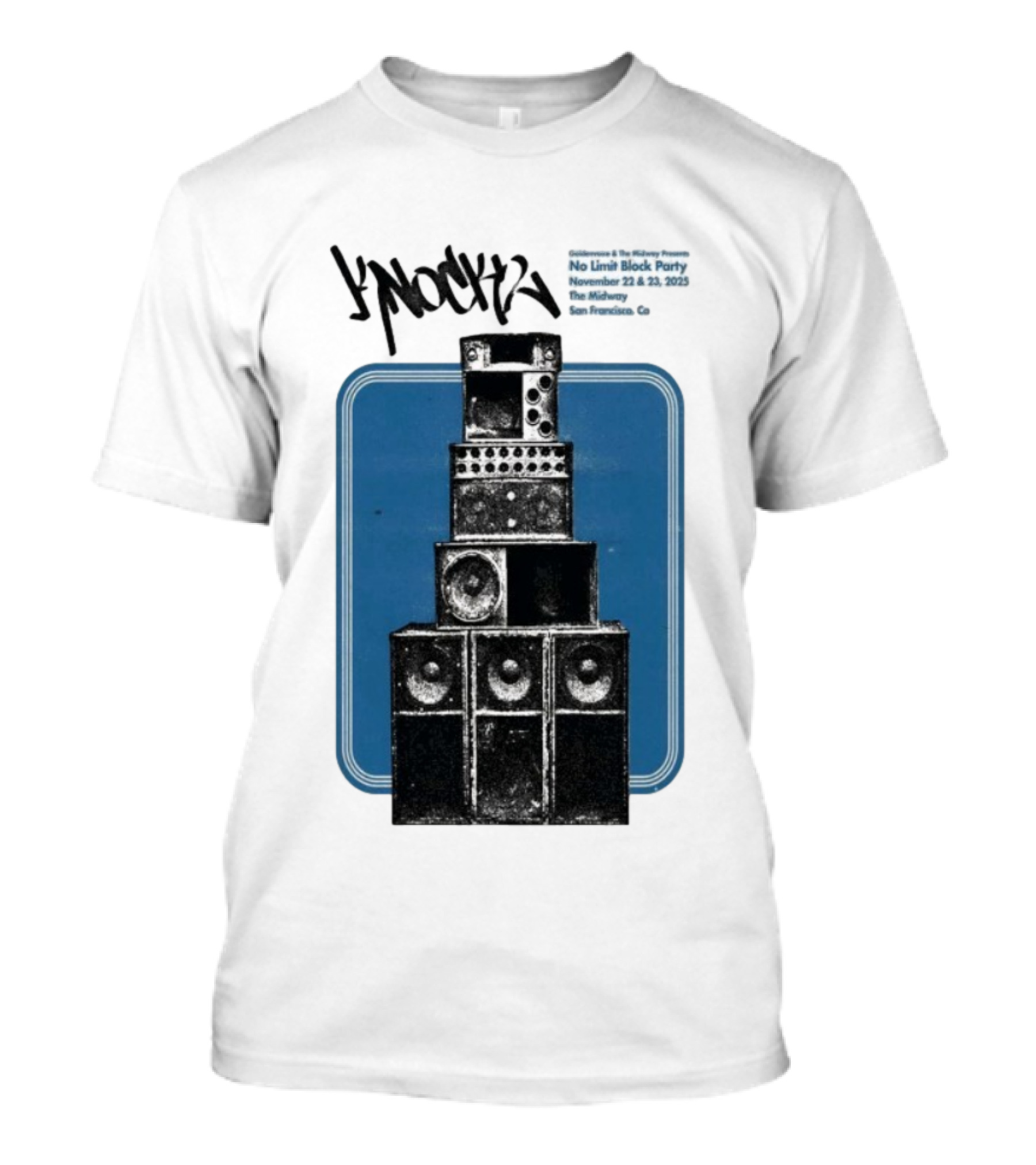 Knock2 No Limit Block Party November 22-23 2025 The Midway San Francisco CA T-Shirt