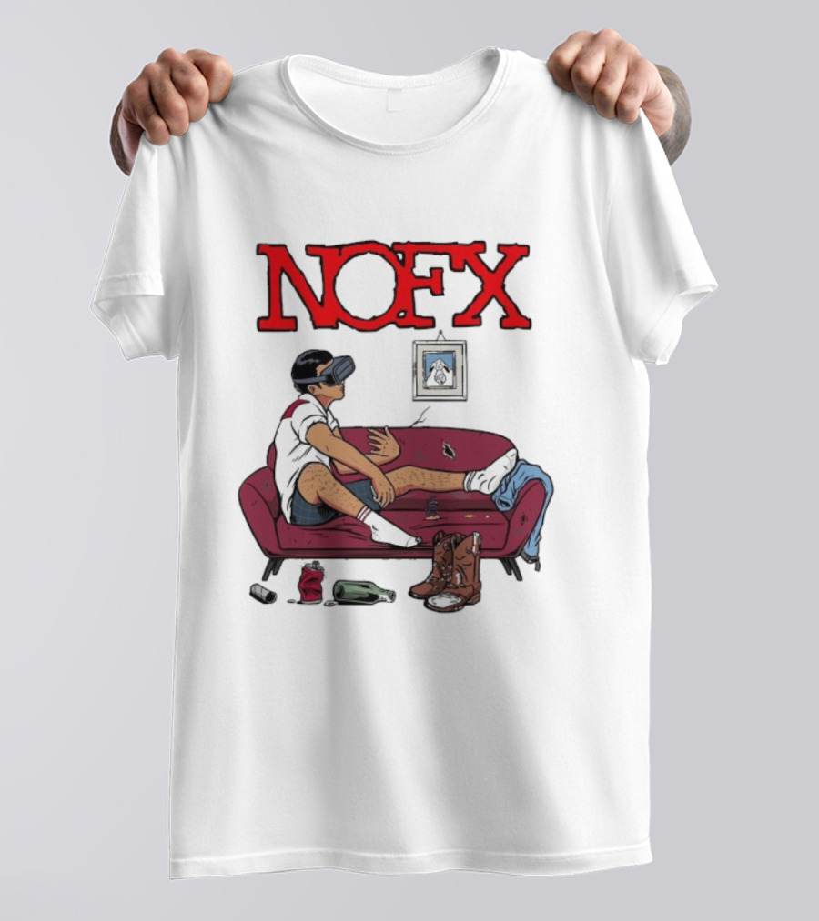 NOFX Virtual Reality Couch Boots T-Shirt
