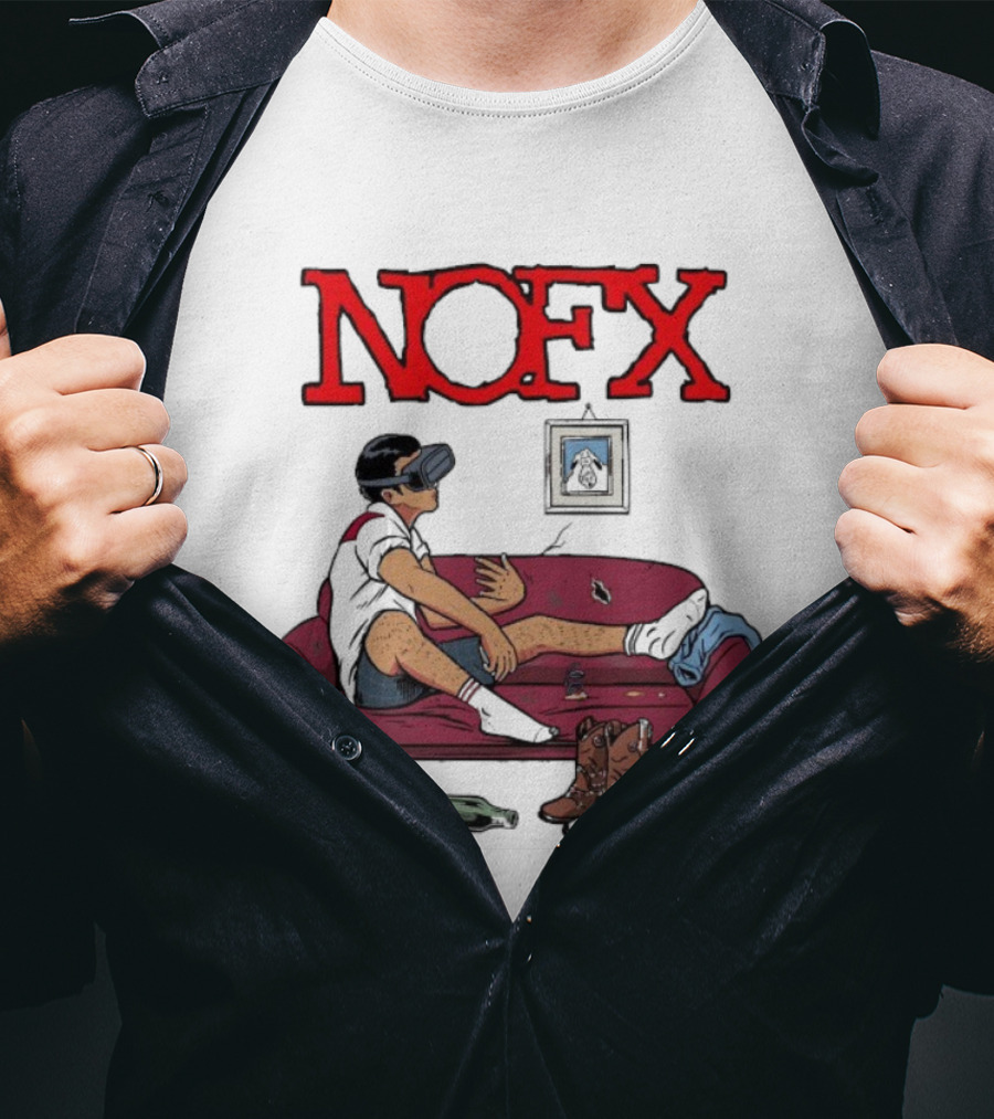 NOFX Virtual Reality Couch Boots T-Shirt