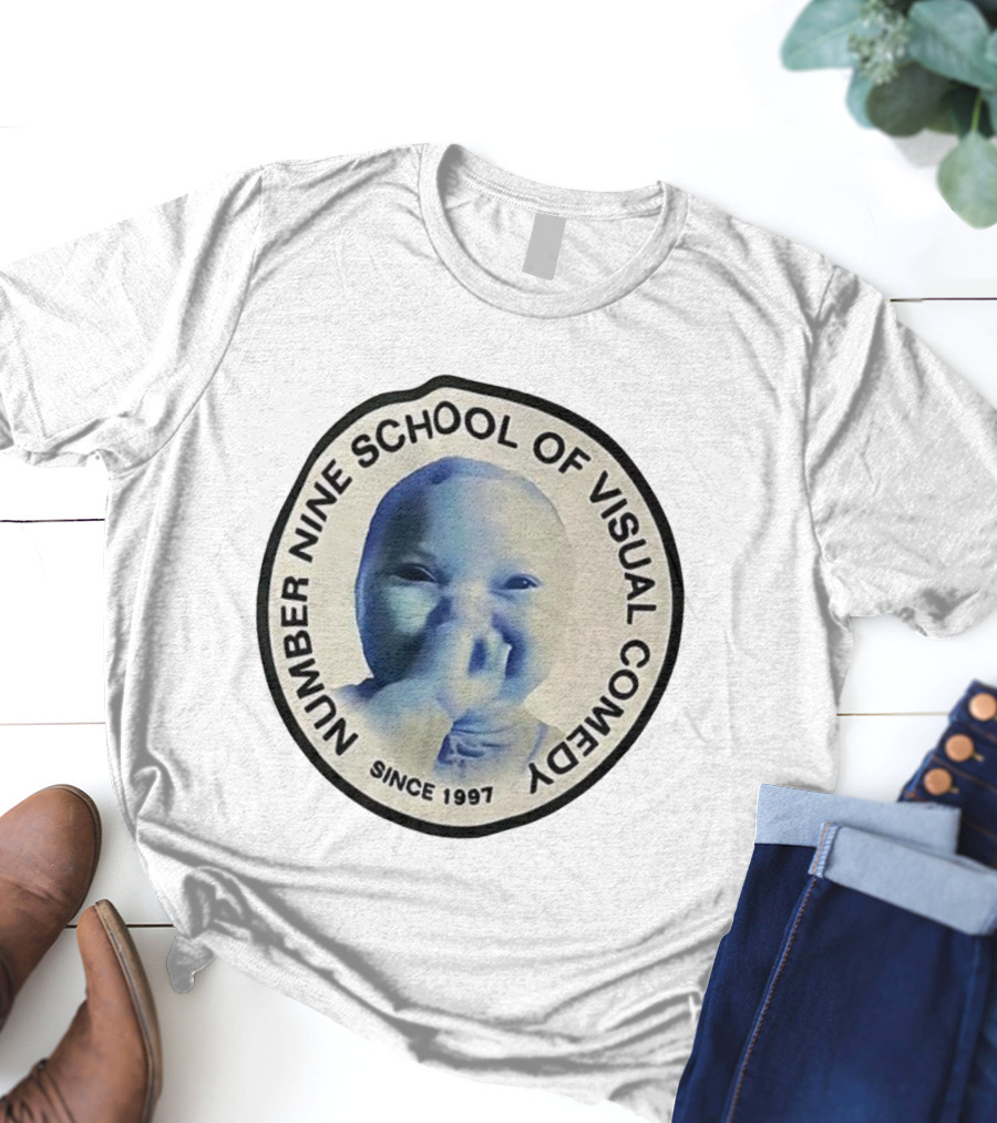Number Nine School Of Visual Comedy Baby Face Since 1997 T-Shirt
