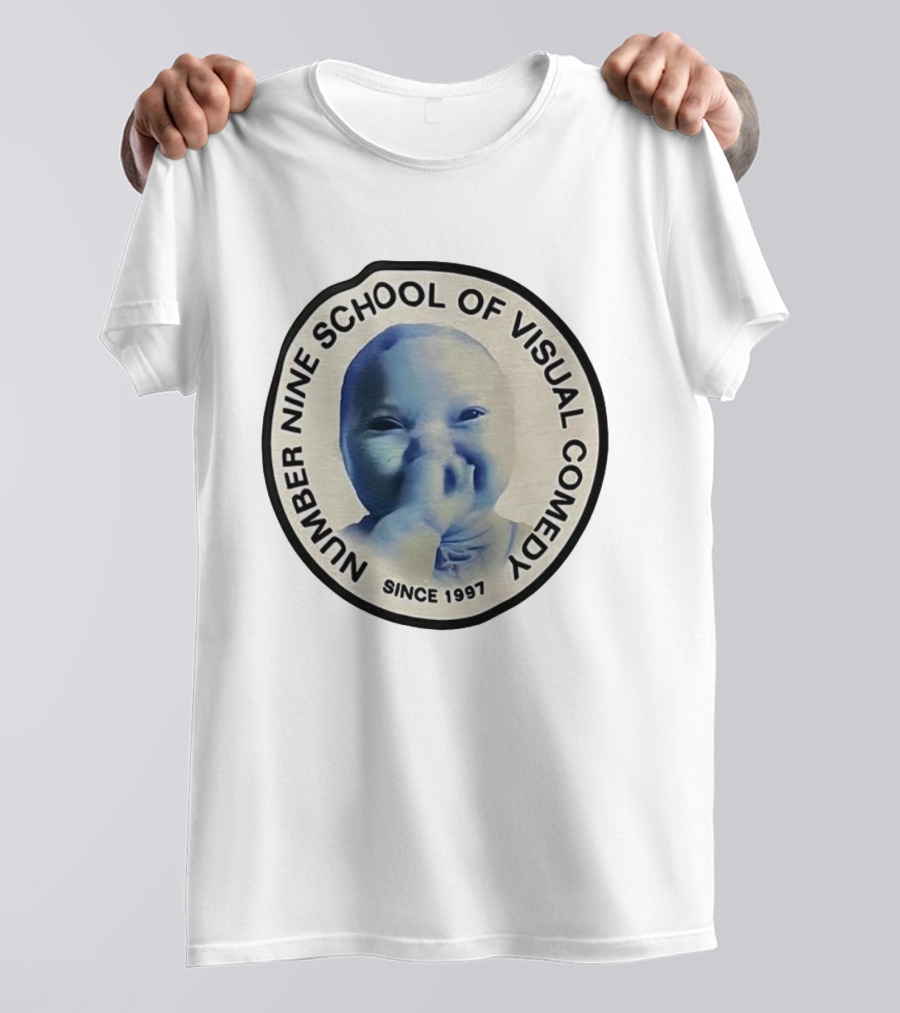 Number Nine School Of Visual Comedy Baby Face Since 1997 T-Shirt