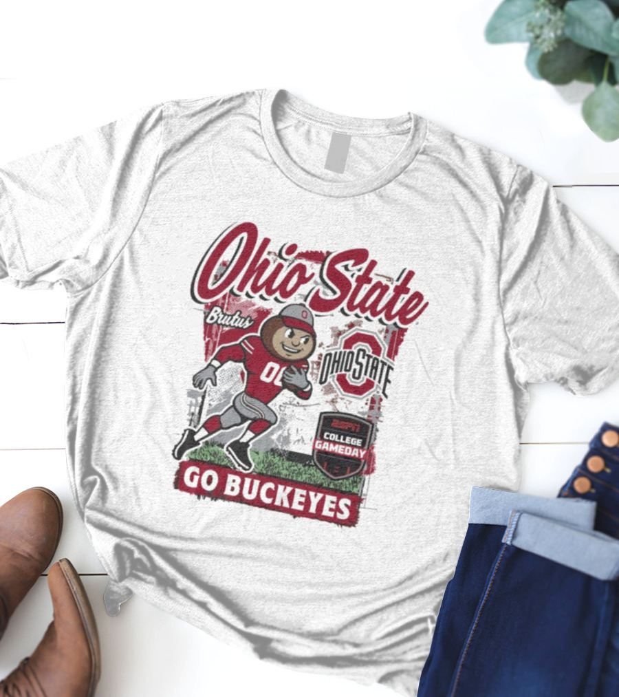 Ohio State Buckeyes Brutus ESPN College GameDay 2025 Go Buckeyes T-Shirt