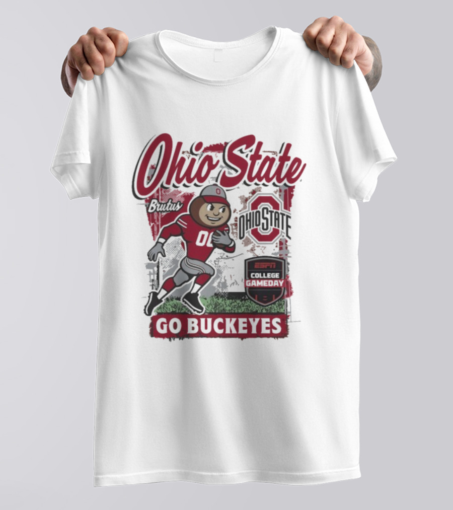 Ohio State Buckeyes Brutus ESPN College GameDay 2025 Go Buckeyes T-Shirt
