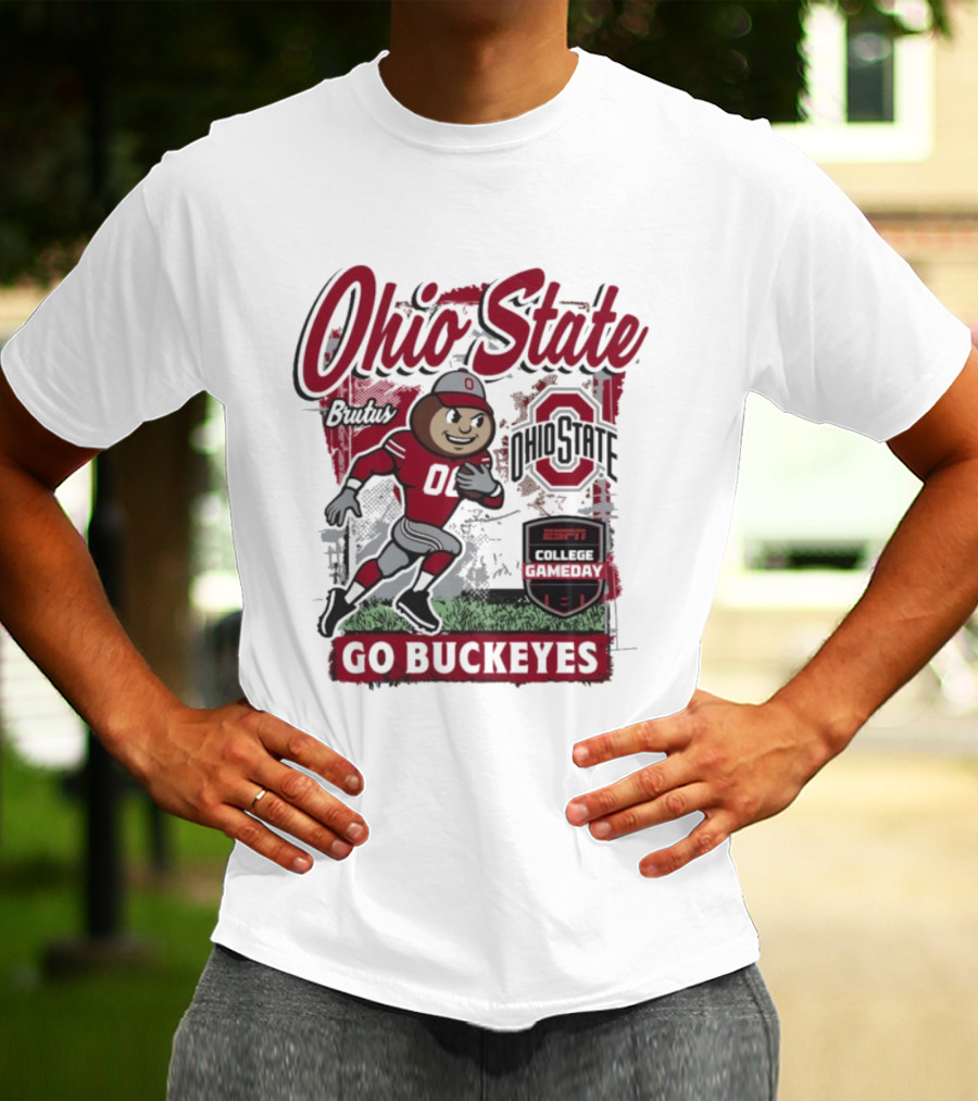 Ohio State Buckeyes Brutus ESPN College GameDay 2025 Go Buckeyes T-Shirt
