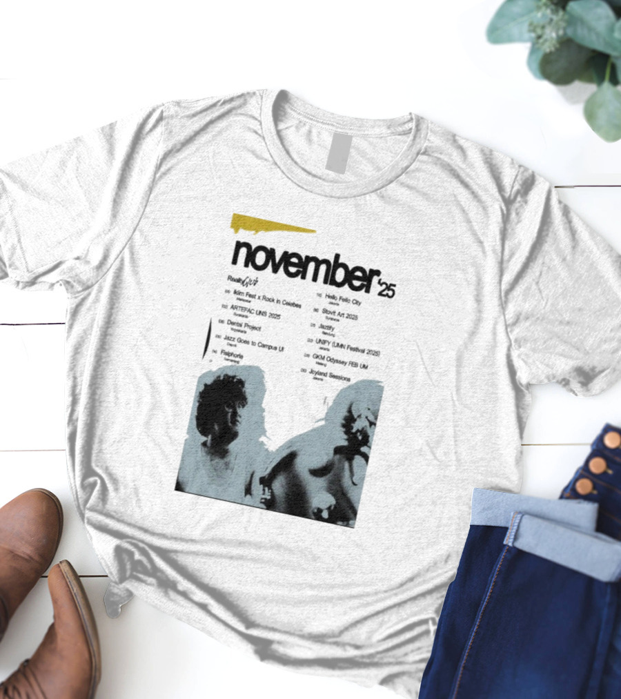 Reality Club November 2025 Jakarta Palace Bandung Surabaya Lampung Semarang Jogja Medan Makassar Padang T-Shirt