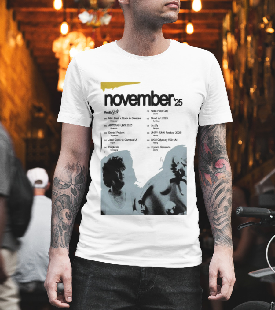 Reality Club November 2025 Jakarta Palace Bandung Surabaya Lampung Semarang Jogja Medan Makassar Padang T-Shirt