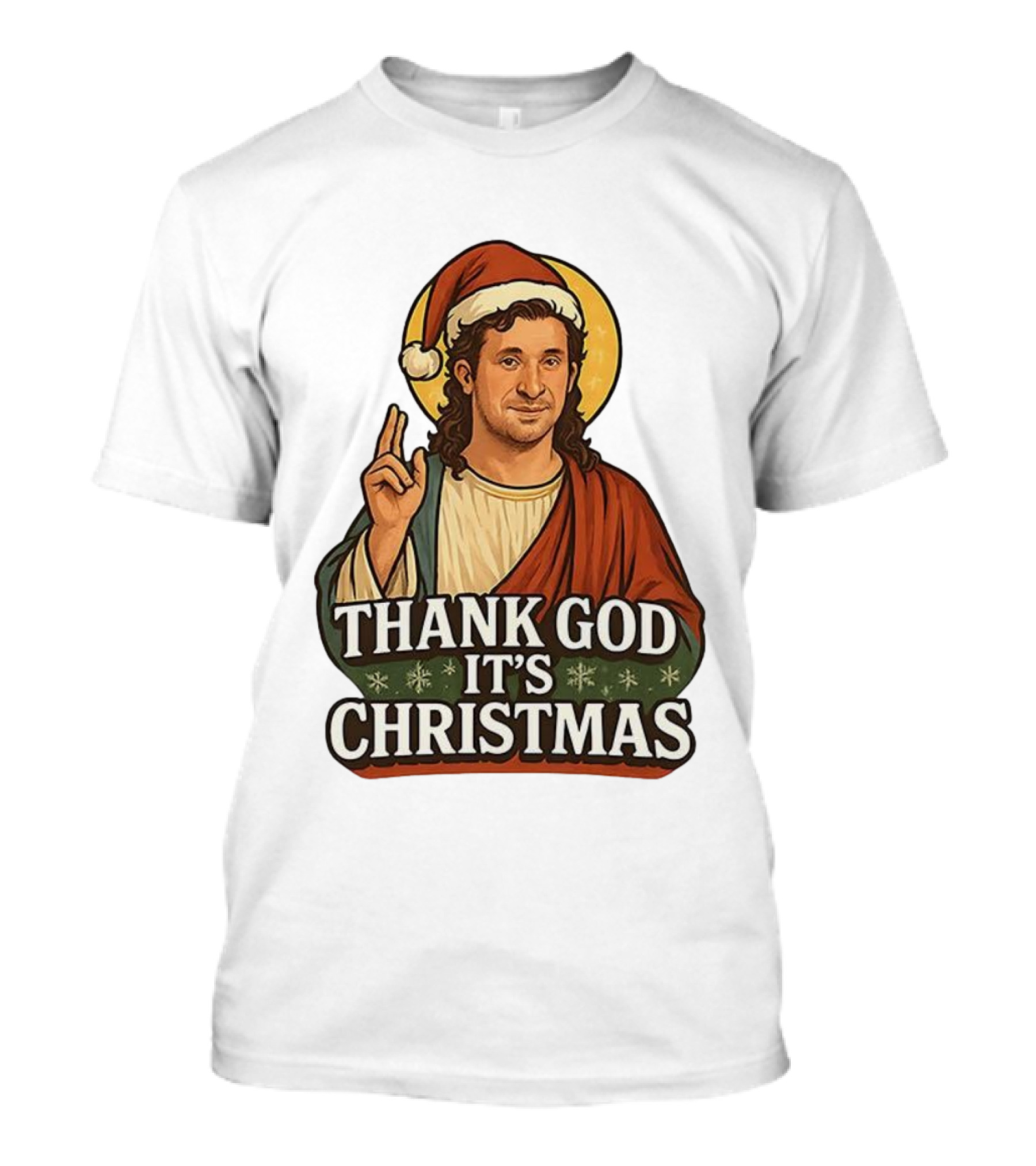Thank God It’s Christmas Robbie Fowler Santa Christian Blessing T-Shirt