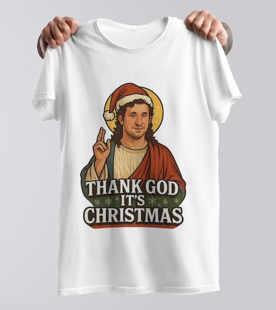 Thank God It’s Christmas Robbie Fowler Santa Christian Blessing T-Shirt