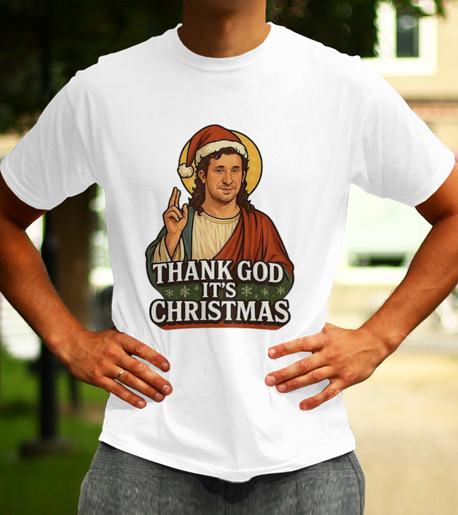 Thank God It’s Christmas Robbie Fowler Santa Christian Blessing T-Shirt