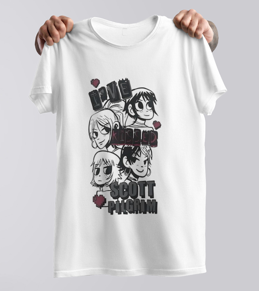 I’ve Kissed Scott Pilgrim Characters With Hearts T-Shirt