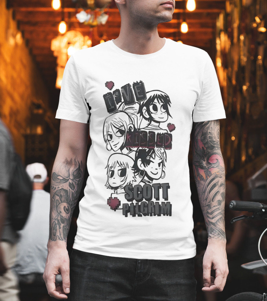 I’ve Kissed Scott Pilgrim Characters With Hearts T-Shirt