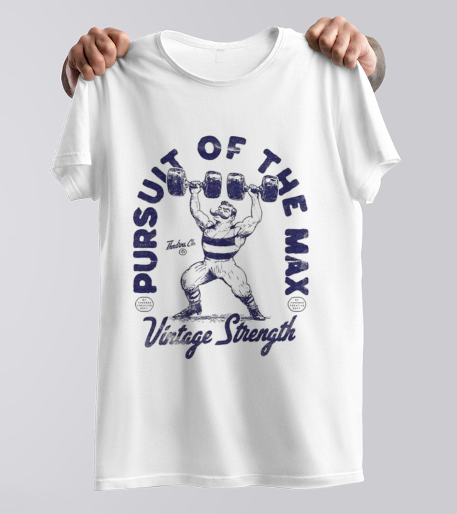 Pursuit Of The Max Vintage Strength Thundernoise Powerlifting Retro T-Shirt