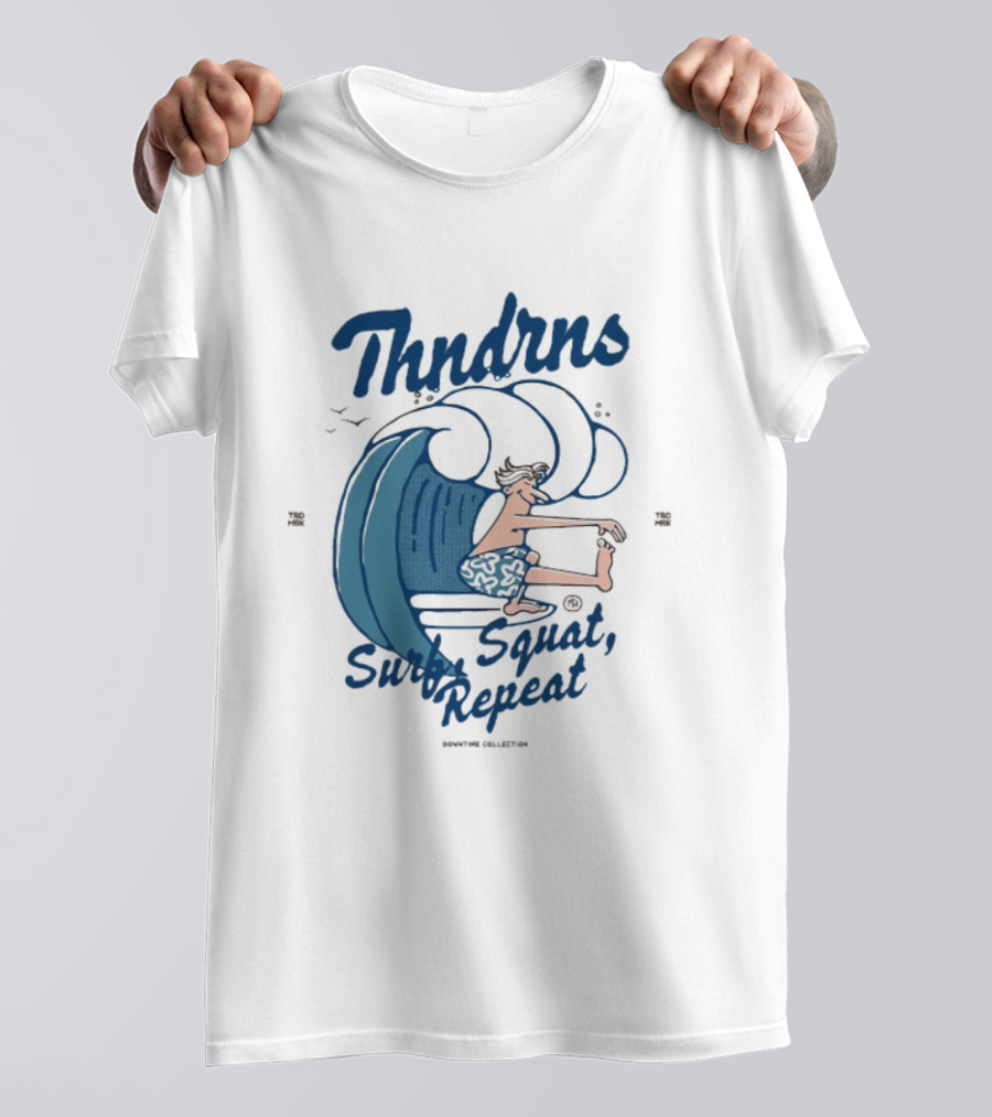 Thndrns Surf Squat Repeat Wave Action T-Shirt
