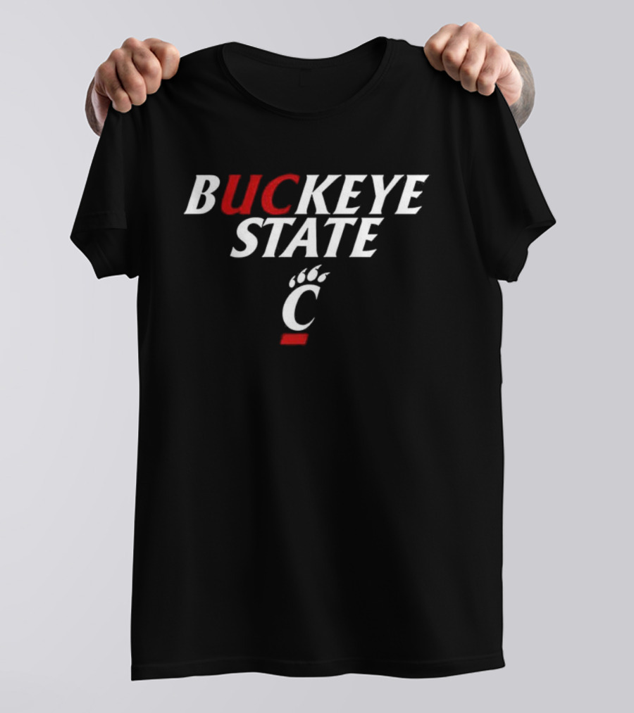 Cincinnati Bearcats Buckeye State UC Paw Print T-Shirt