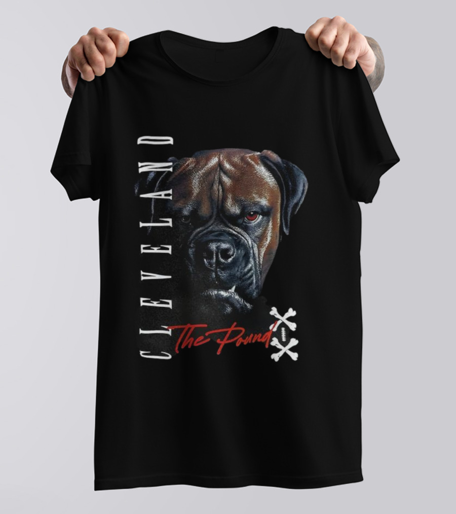 Cleveland Browns The Dawg Pound Boxer Dog Football Fan Art T-Shirt