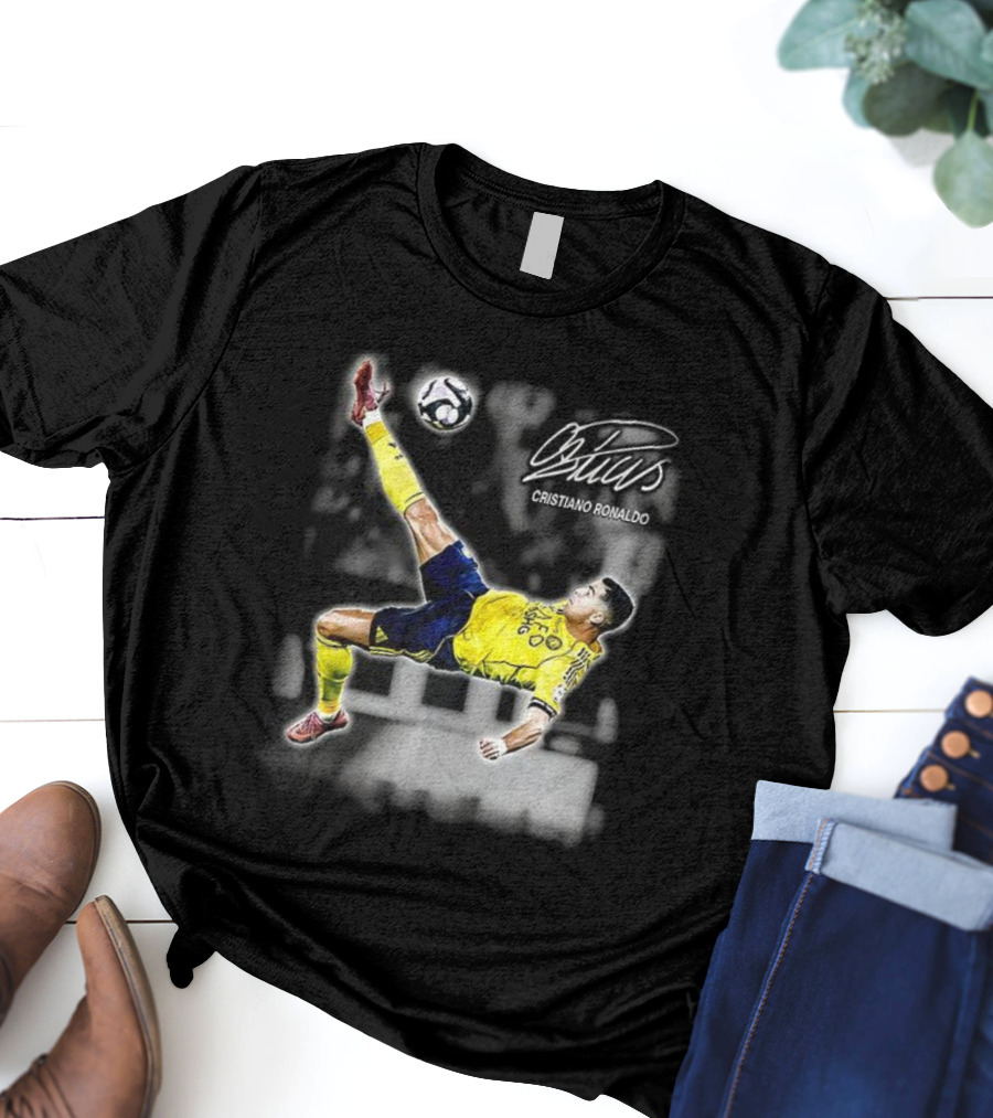 Cristiano Ronaldo Bicycle Kick 2025 Signature T-Shirt
