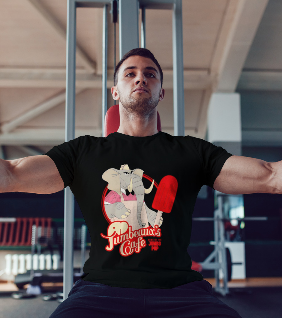 Disney Zootopia Jumbeaux’s Cafe Elephant Character Holding Ice Pop T-Shirt