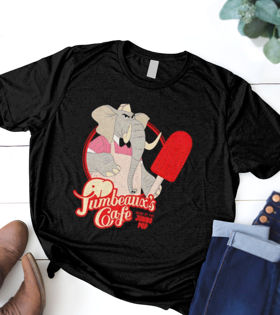 Disney Zootopia Jumbeaux’s Cafe Elephant Character Holding Ice Pop T-Shirt