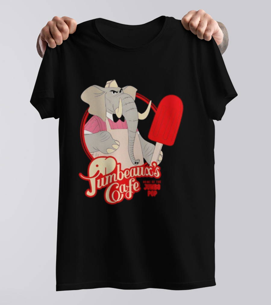 Disney Zootopia Jumbeaux’s Cafe Elephant Character Holding Ice Pop T-Shirt