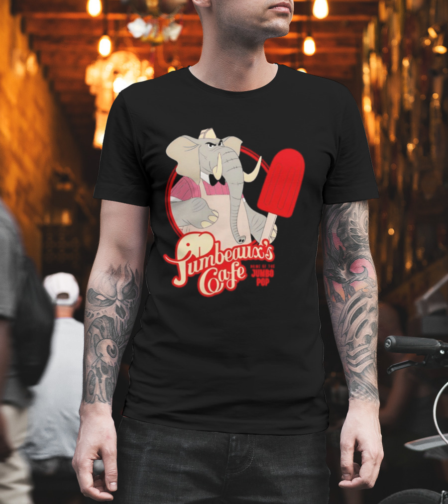 Disney Zootopia Jumbeaux’s Cafe Elephant Character Holding Ice Pop T-Shirt