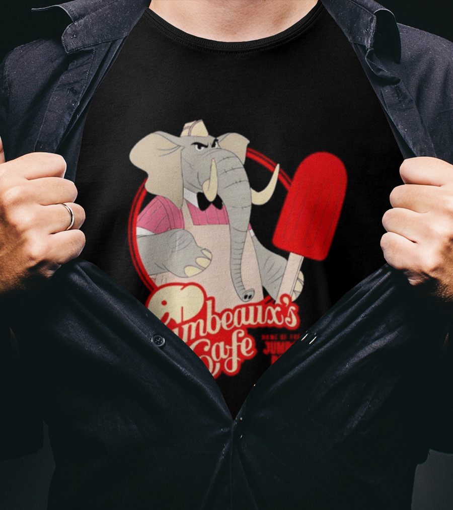 Disney Zootopia Jumbeaux’s Cafe Elephant Character Holding Ice Pop T-Shirt