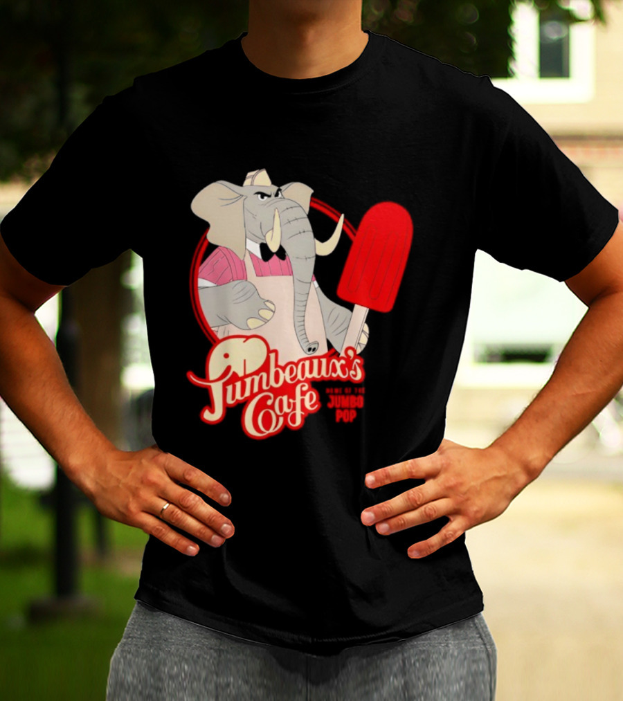 Disney Zootopia Jumbeaux’s Cafe Elephant Character Holding Ice Pop T-Shirt