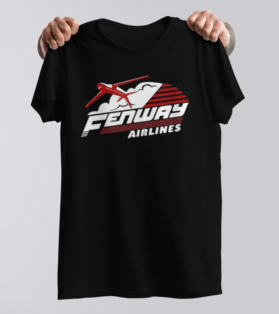 Fenway Airlines Retro Airplane Emblem T-Shirt