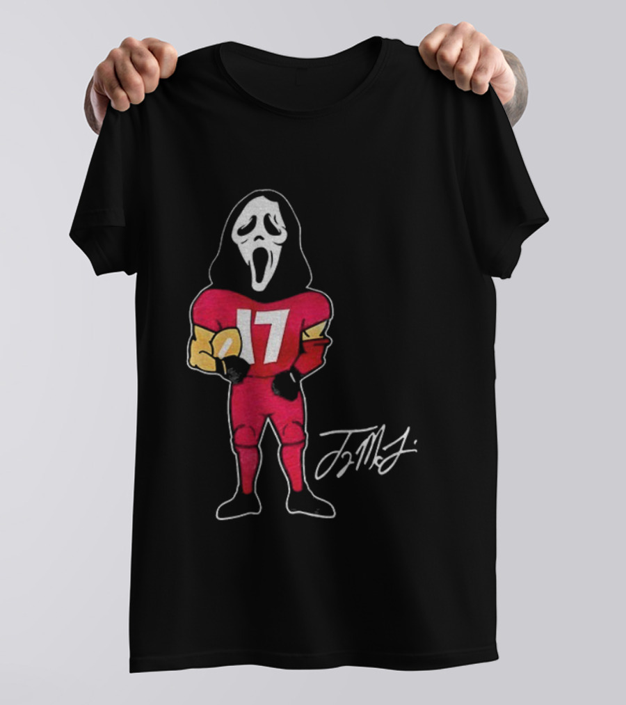 Ghostface Terry McLaurin 17 Washington Commanders NFL Football Signature T-Shirt