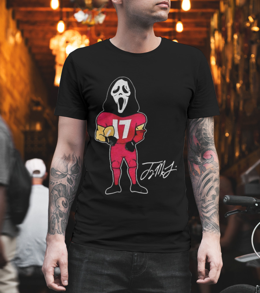 Ghostface Terry McLaurin 17 Washington Commanders NFL Football Signature T-Shirt