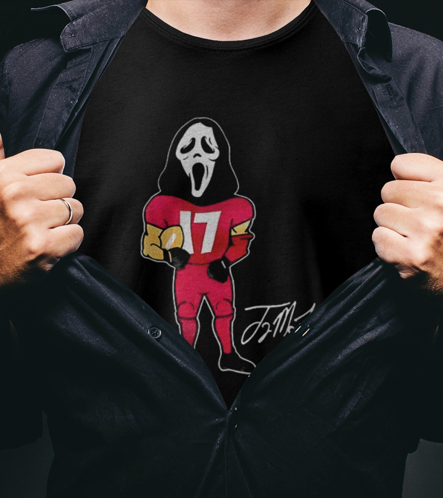 Ghostface Terry McLaurin 17 Washington Commanders NFL Football Signature T-Shirt