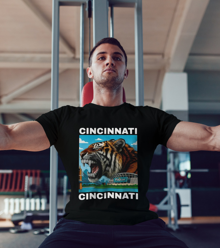 Cincinnati Tiger Iced Out Grillz Paycor Stadium Roar T-Shirt