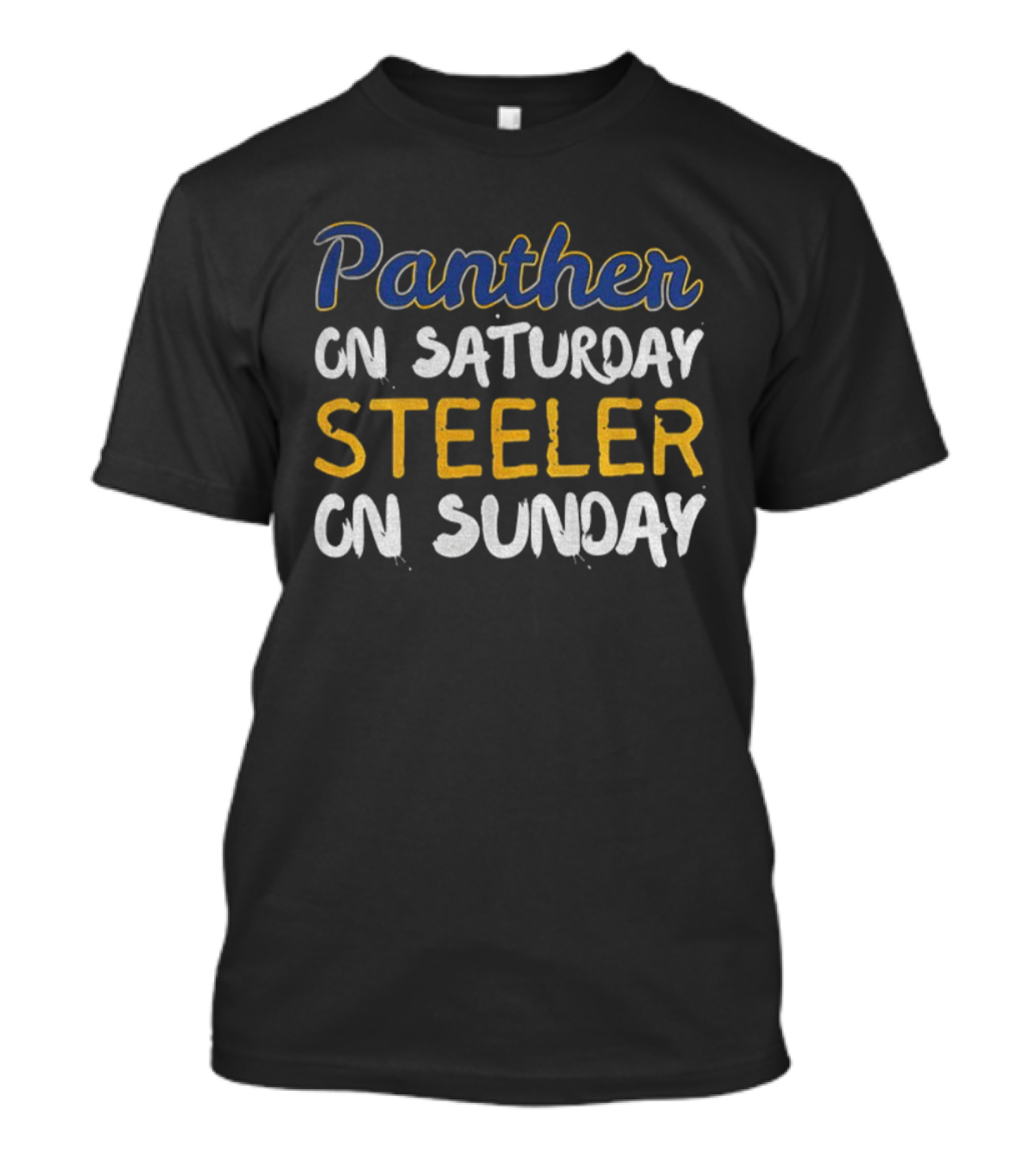 Pittsburgh Panthers On Saturday Steelers On Sunday Football Fan Gear T-Shirt
