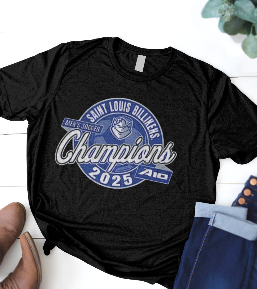 Saint Louis Billikens Men's Soccer Champions 2025 A10 T-Shirt
