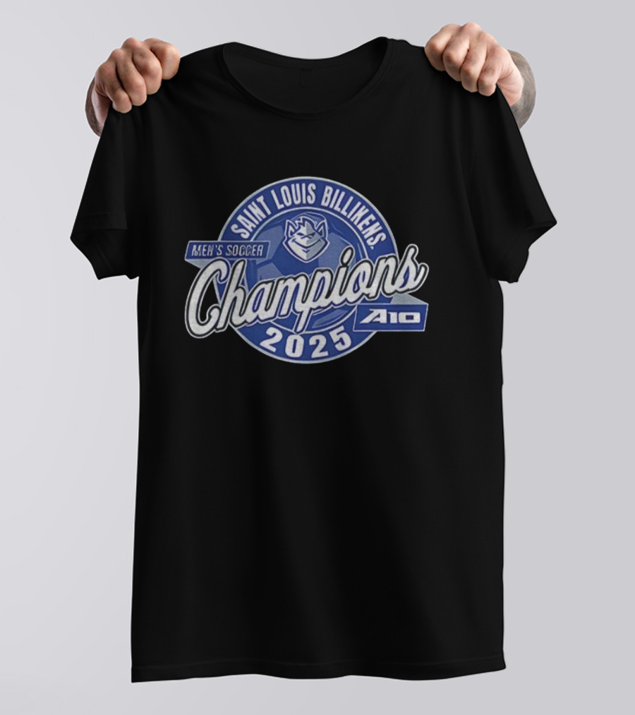 Saint Louis Billikens Men's Soccer Champions 2025 A10 T-Shirt
