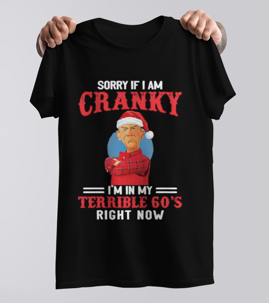 Sorry If I Am Cranky I’m In My Terrible 60’s Right Now Christmas Santa Hat T-Shirt