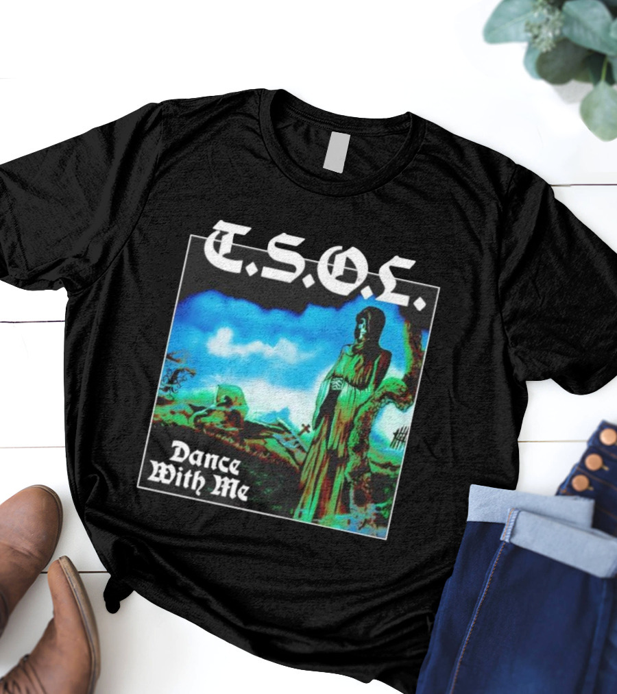 T.S.O.L. Dance With Me Album Art Cemetery Scene T-Shirt