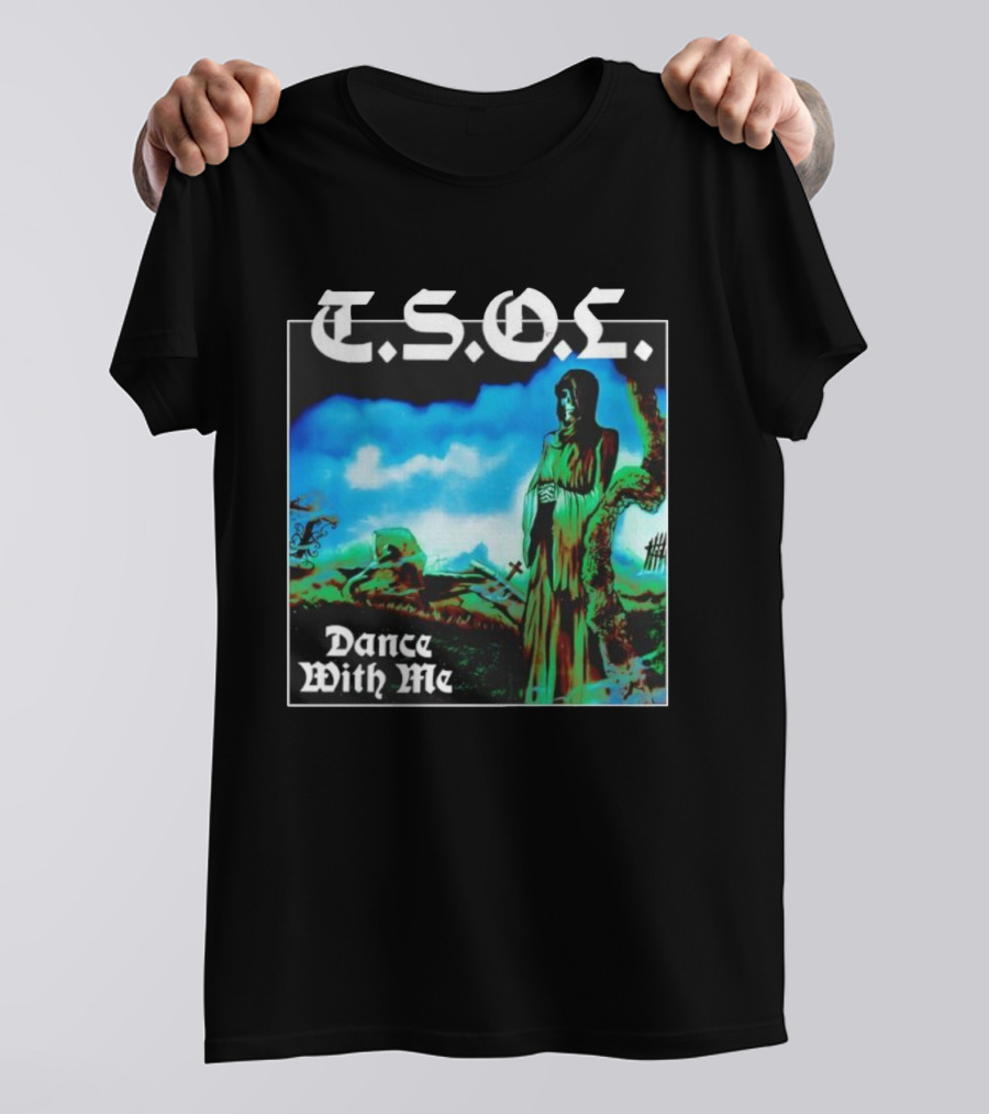 T.S.O.L. Dance With Me Album Art Cemetery Scene T-Shirt