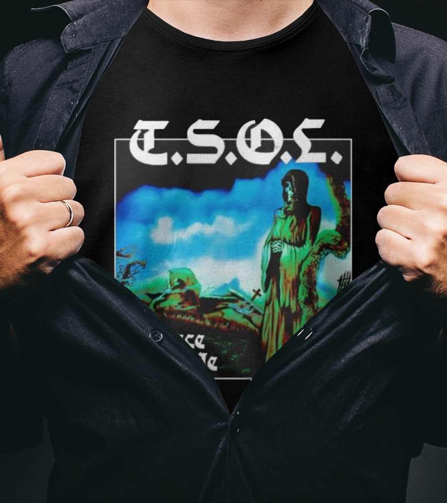 T.S.O.L. Dance With Me Album Art Cemetery Scene T-Shirt