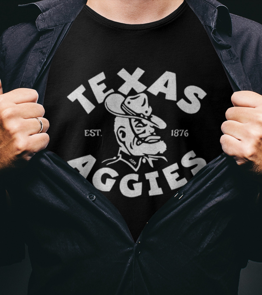 Texas Aggies Est 1876 Retro Cowboy Mascot T-Shirt