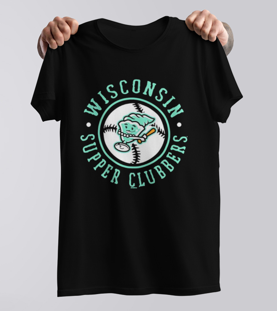 Wisconsin Supper Clubbers Baseball Ice Cream Bat Martini Pie T-Shirt