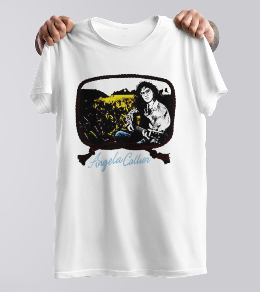 Angela Collier Self-Titled Album Acoustic Guitar In Field T-Shirt