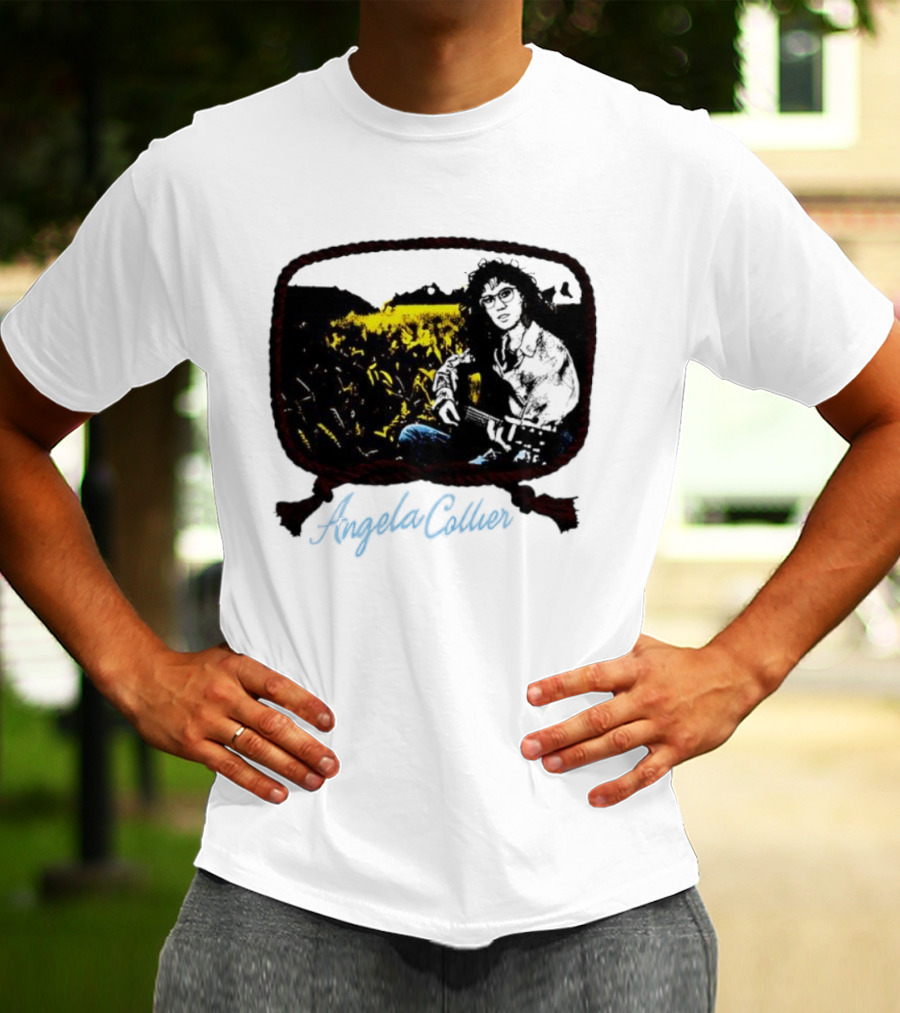 Angela Collier Self-Titled Album Acoustic Guitar In Field T-Shirt