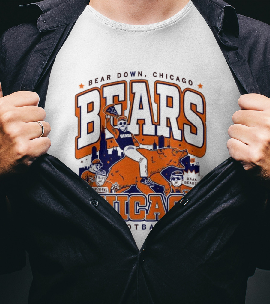 Bear Down Chicago Bears Est 1920 Football Skyline Daa Bears T-Shirt