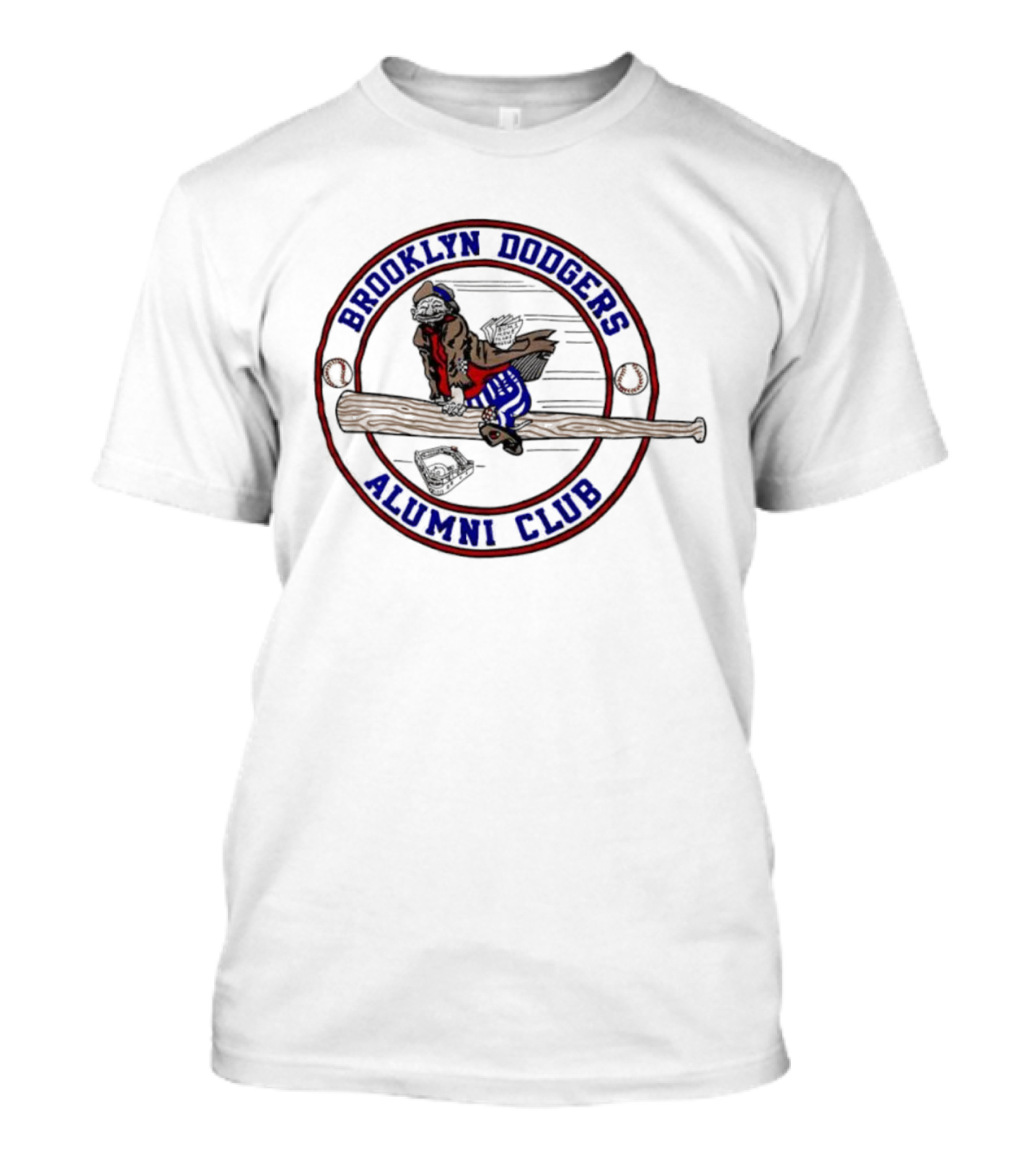 Brooklyn Dodgers Alumni Club Vintage Baseball Batting Icon T-Shirt