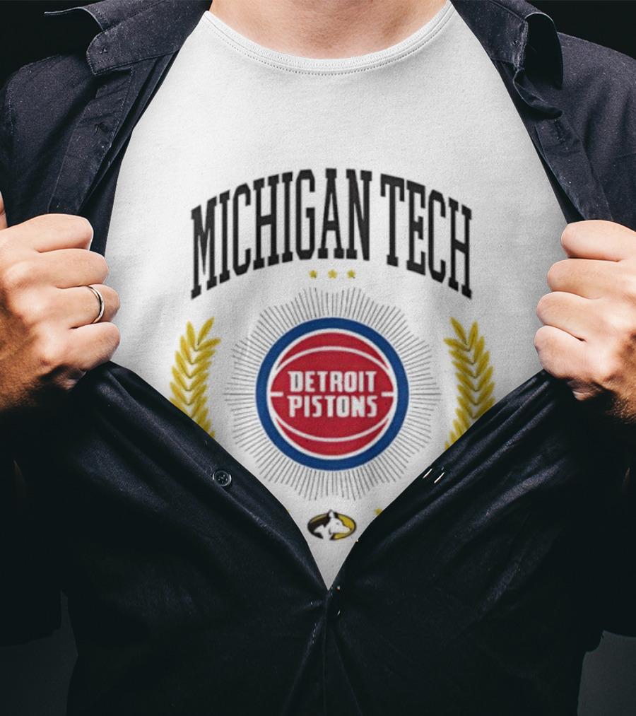 Michigan Tech Detroit Pistons Detroit Basketball T-Shirt