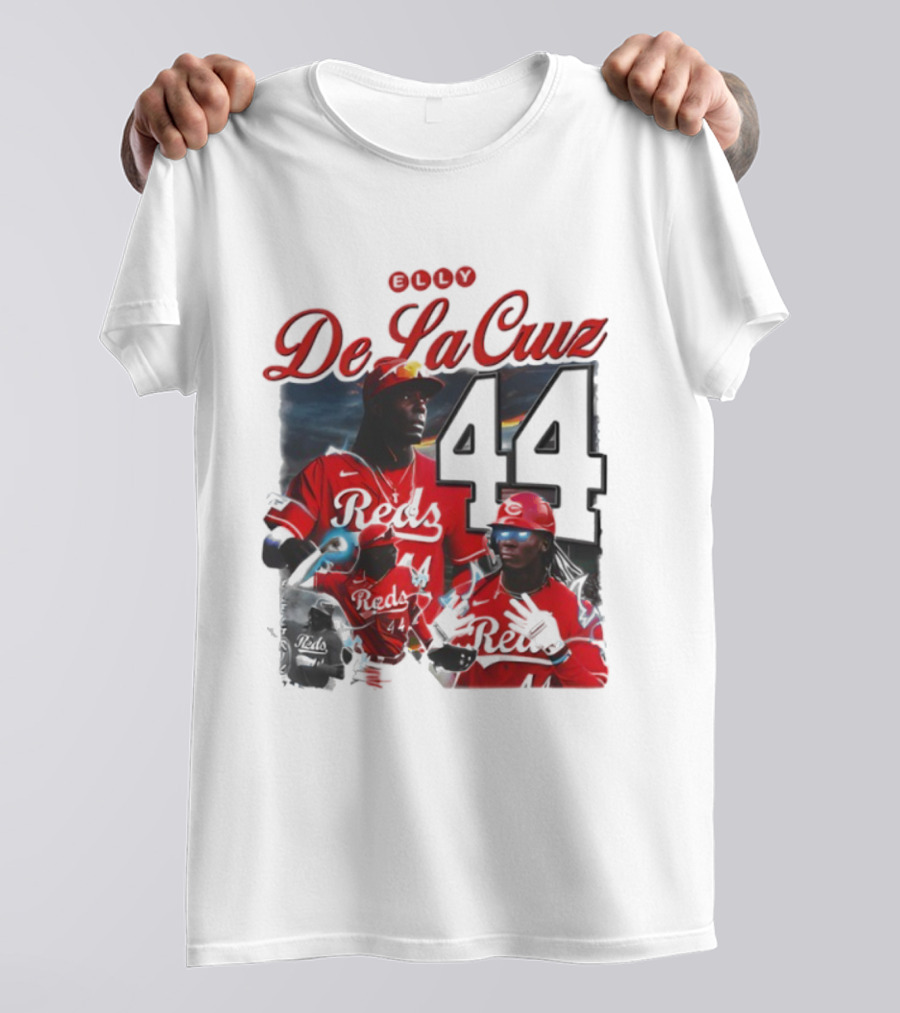 De La Cruz 44 Reds Vintage Style Electricidad Sports Icon T-Shirt