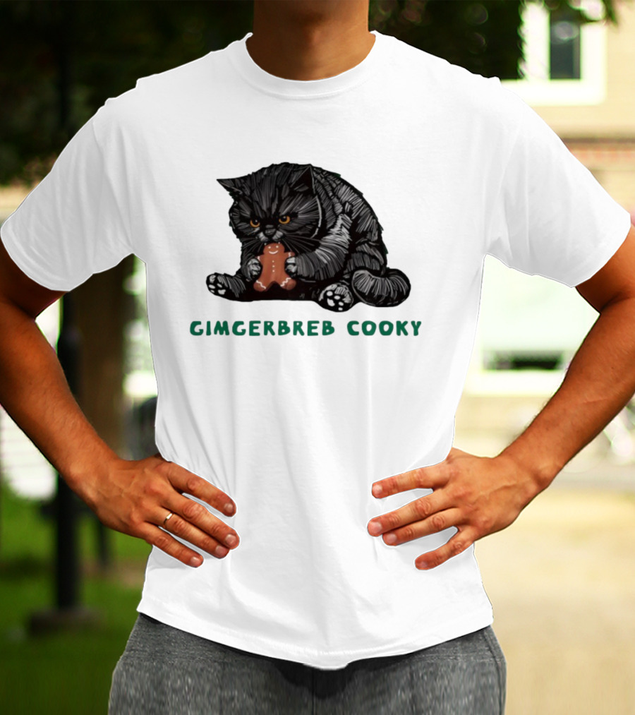 Gimgerbreb Cooky Cat Christmas Gingerbread Cookie Cat T-Shirt